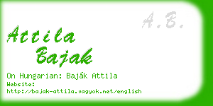 attila bajak business card